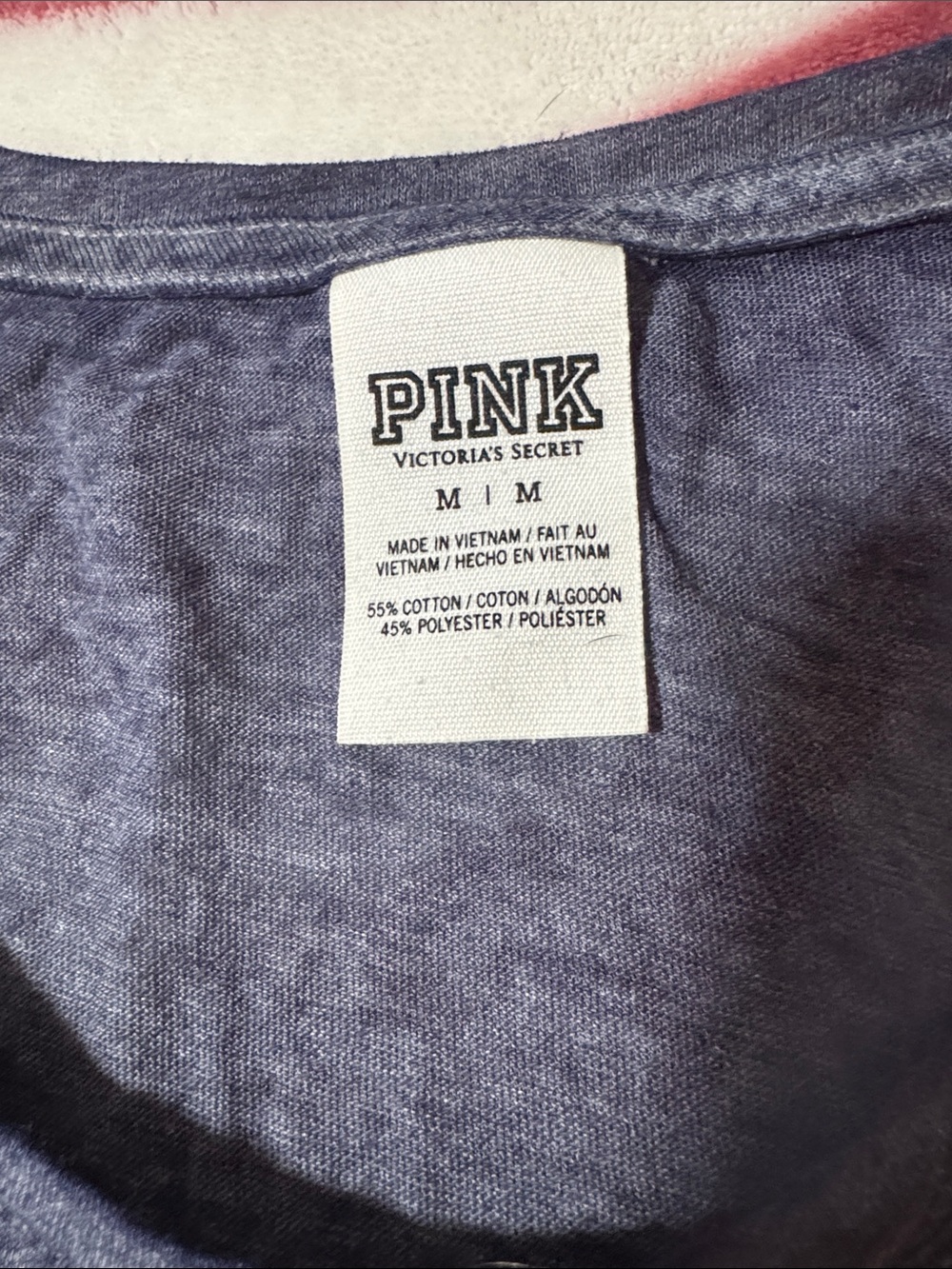 PINK Victoria's Secret Navy Graphic 'Too Lit To Quit' Tank - Picture 3 of 3